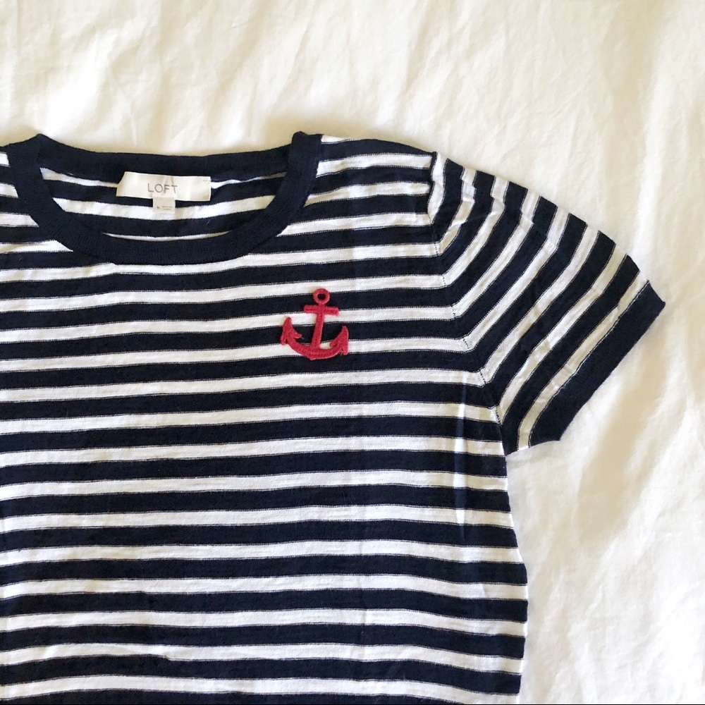 Loft striped sweater tee.